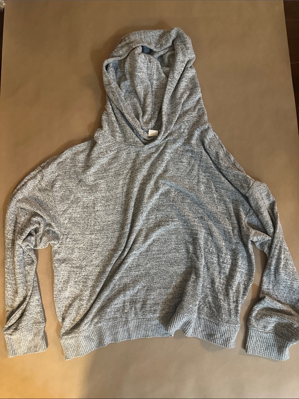 GAP Heather Gray Lightweight Hooded Sweatshirt